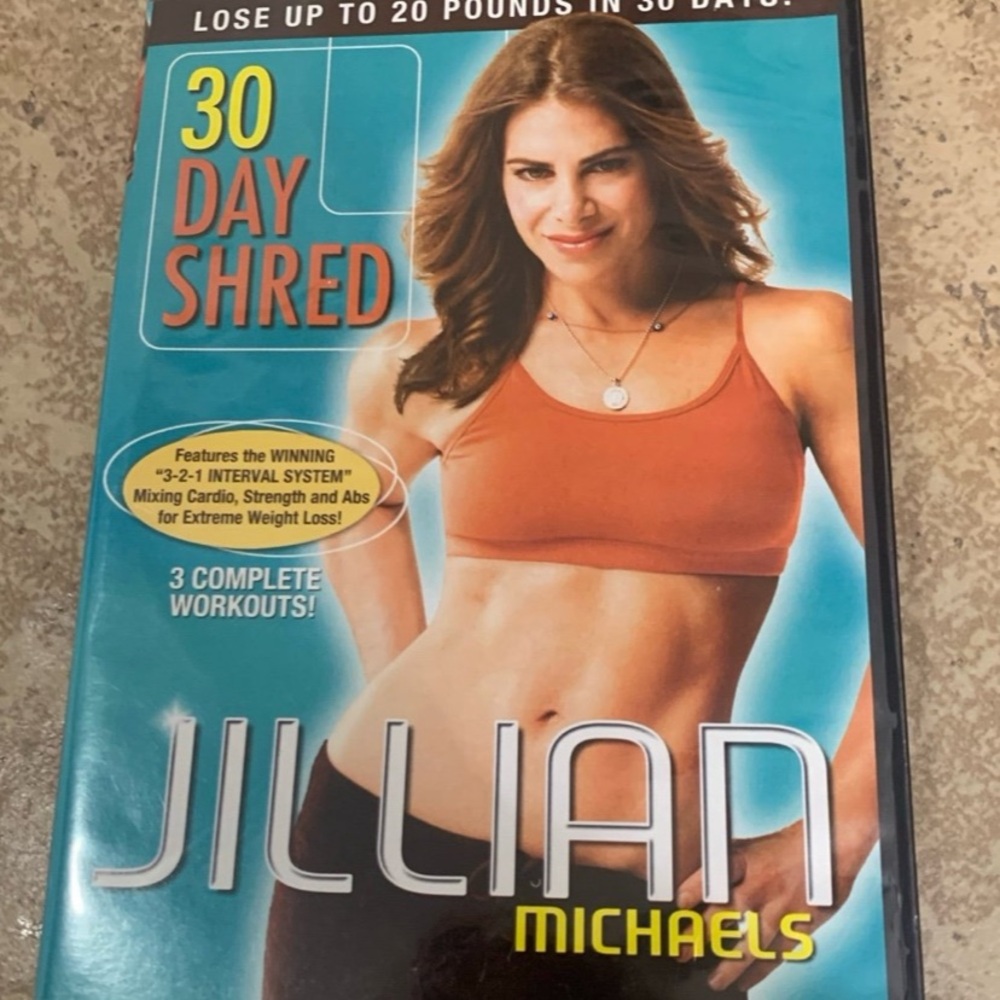 Jillian Michaels 30 Day Shred workout program on DVD.